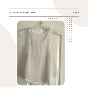 lululemon white mesh tank